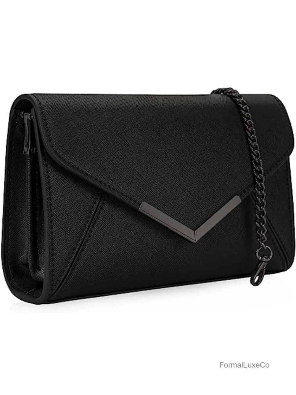 Envelope Clutch Faux Saffiano Leather Evening Handbag Foldover Clutch Dressy